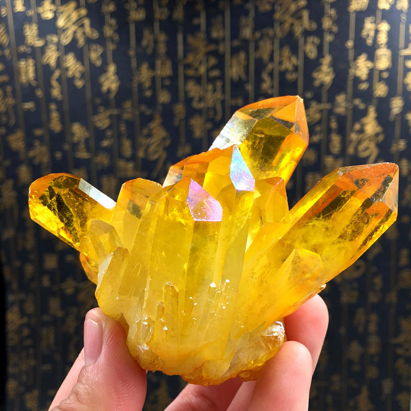 Natural Citrine Cluster Crystal Rough Ore Demagnetizer