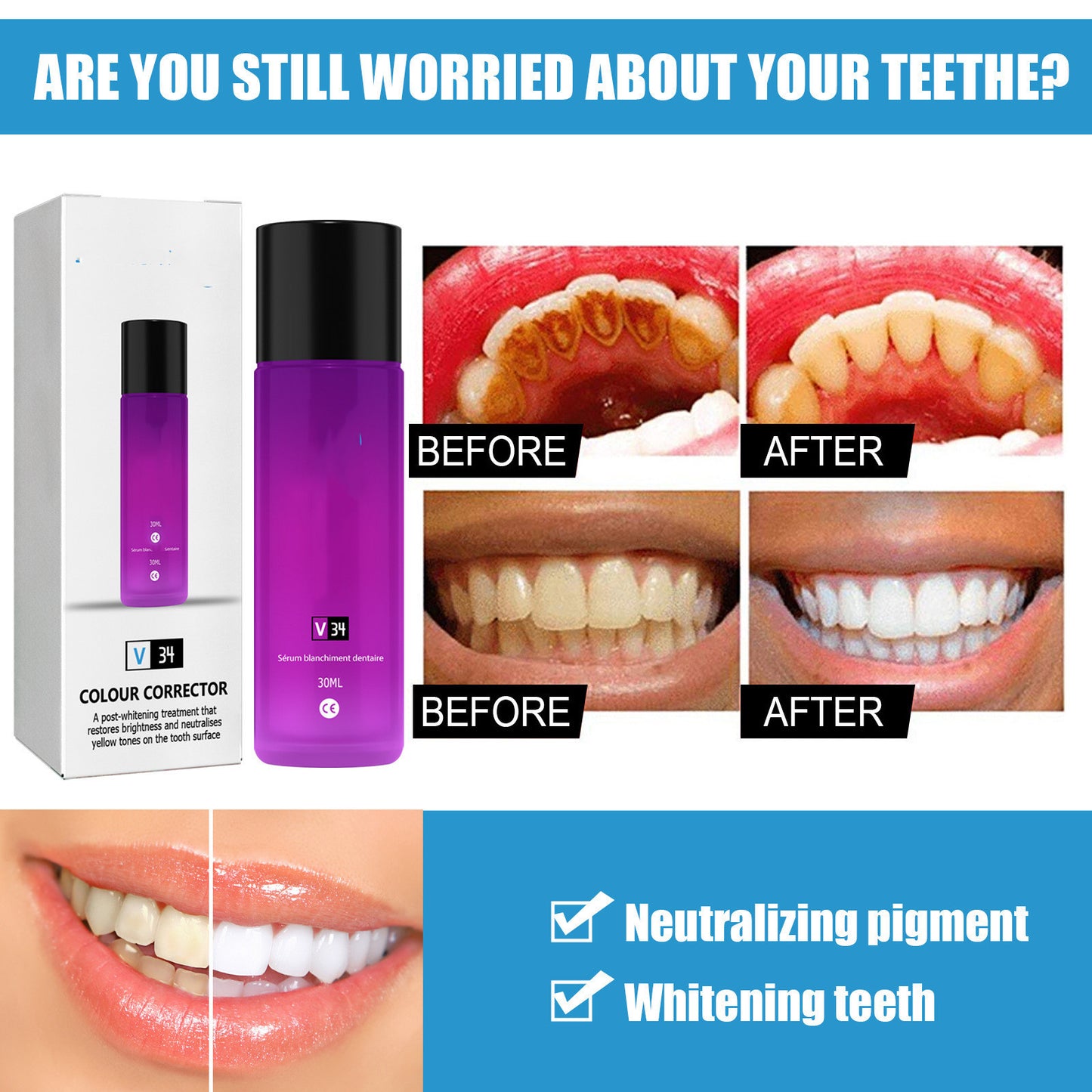 Teeth Whitening Liquid Toothpaste Tooth Stain Removal Oral Care