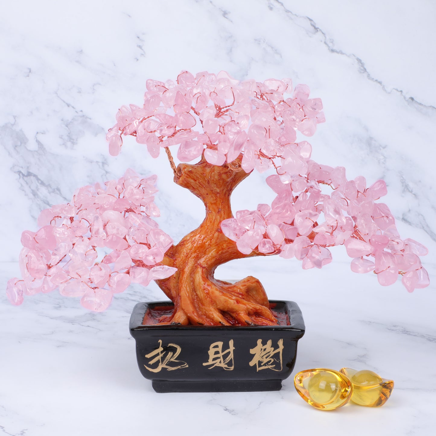 New Natural Citrine Fortune Tree Home Furnishings