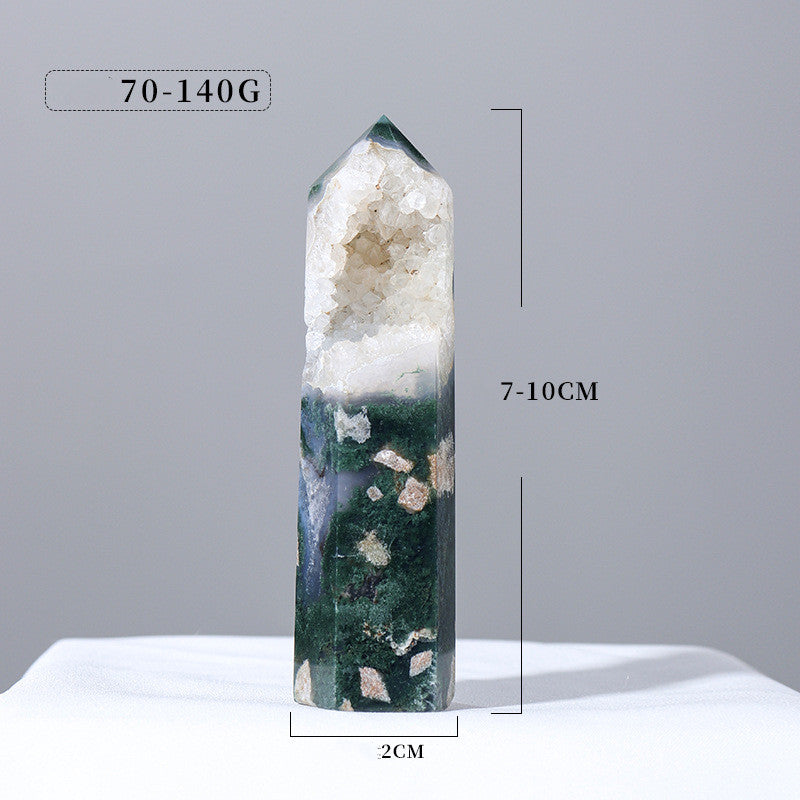 New Natural Crystal Agate Stone Pillar Ornament