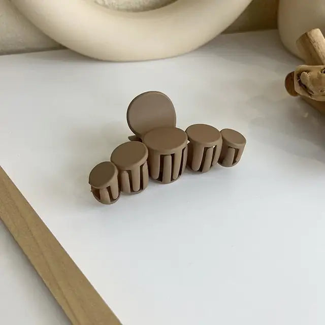 Coffee Hair Clip - Round