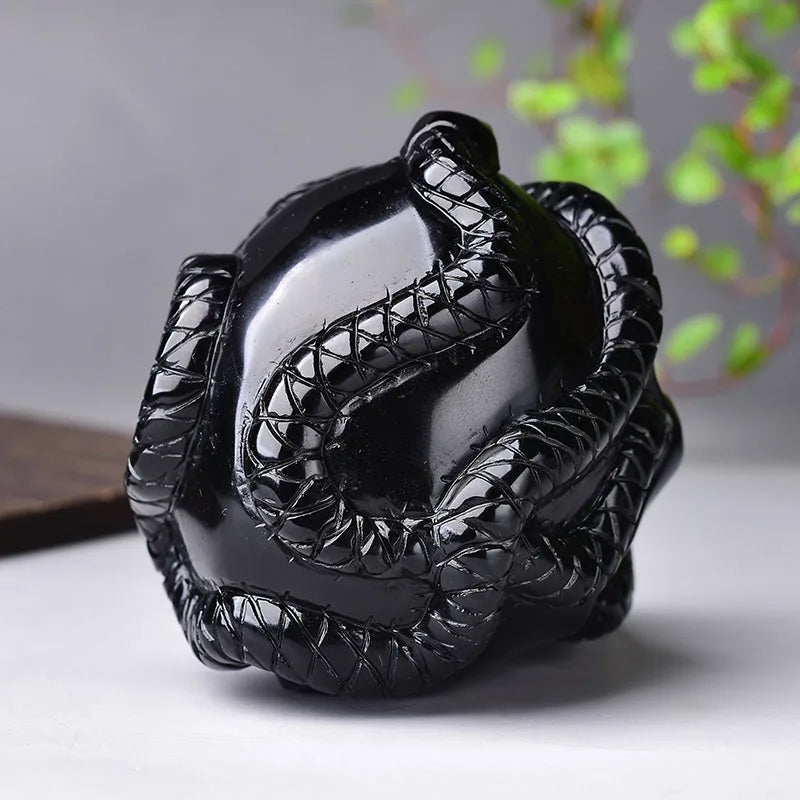 1PC Natural Crystal Quartz Mineral Jewelry Obsidian Skull Crystal Carving Home Decoration Halloween and DIY Decorations