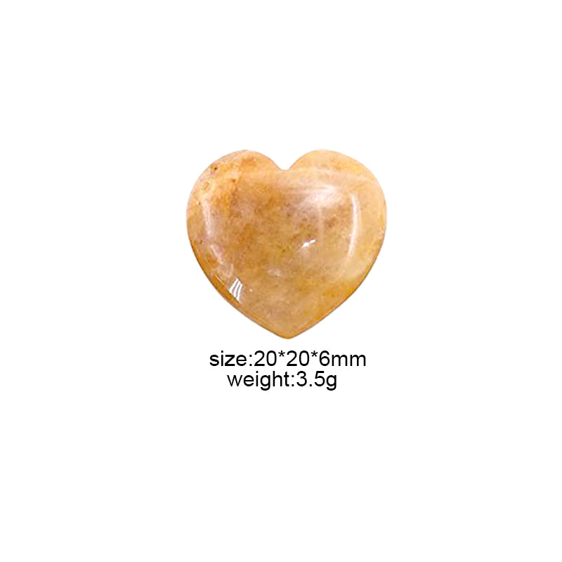 20*20*6mm Natural Love Heart-Shaped Stone Reiki Crystals Healing Stones Crystal Heart PictureStone