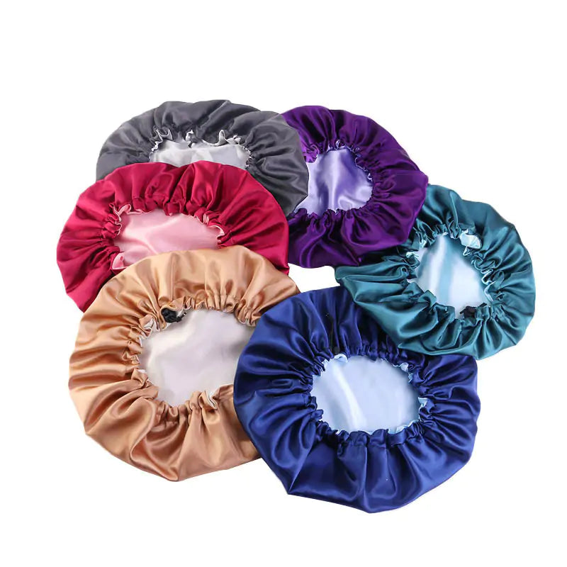 Reversible Satin Hair Caps