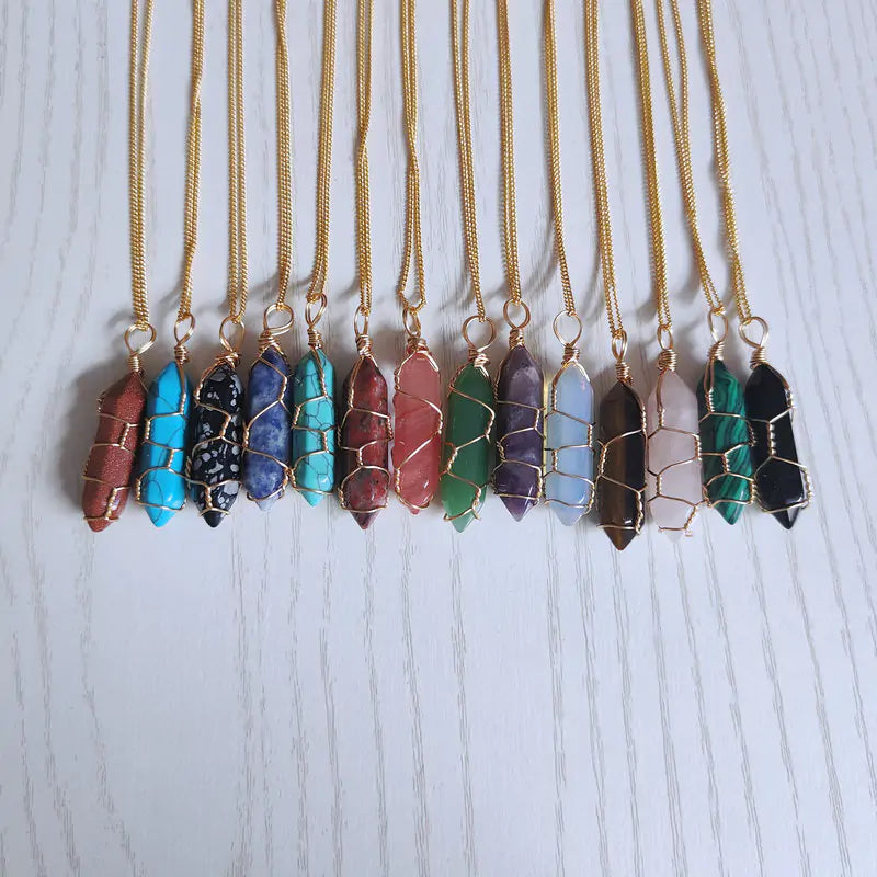 Natural Stone Pendant Necklace