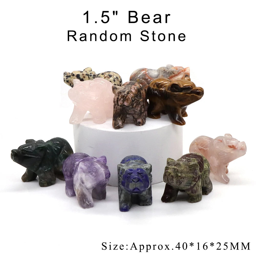 12pc/ Set Mix Natural Random Crystals and Stones Animals