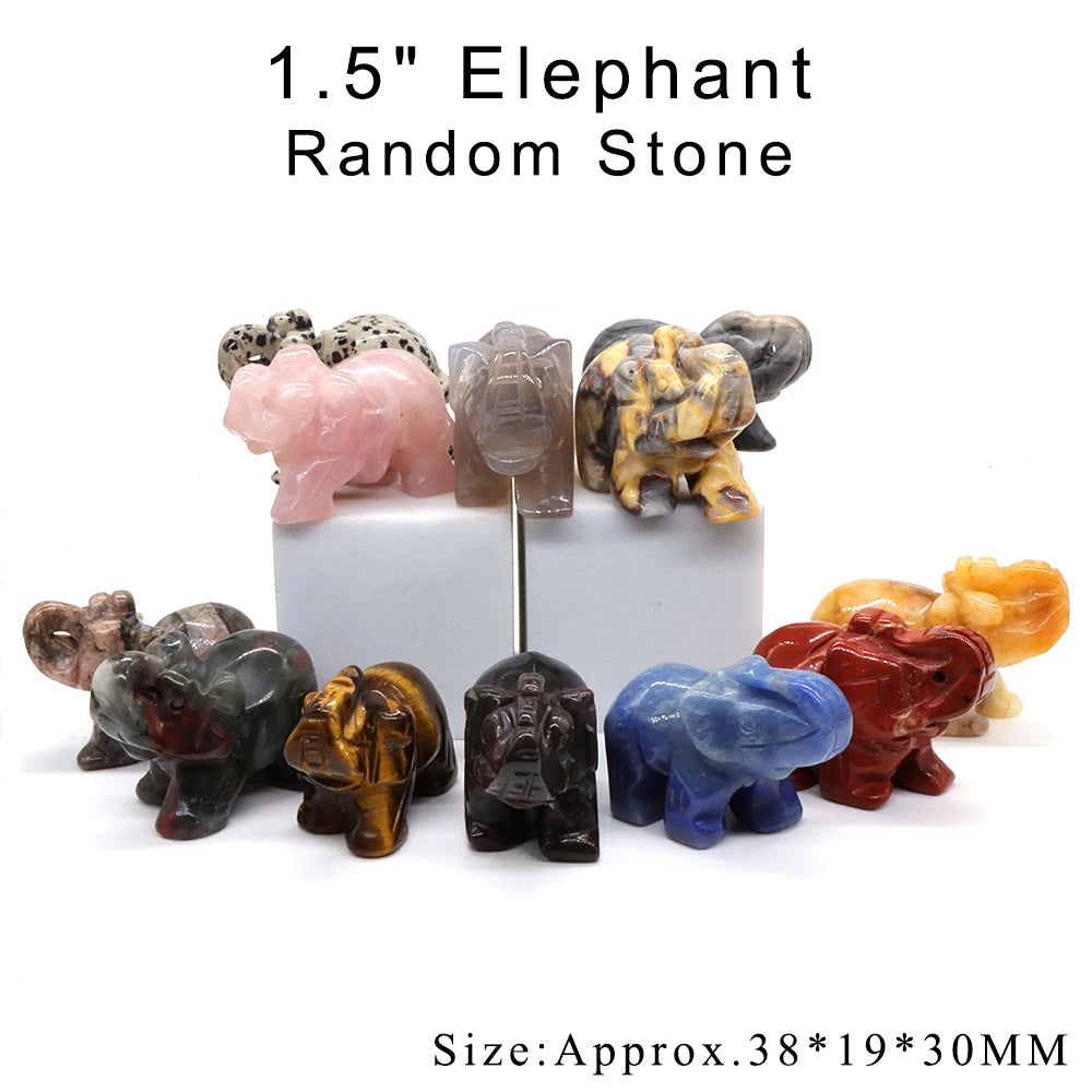 12pc/ Set Mix Natural Random Crystals and Stones Animals