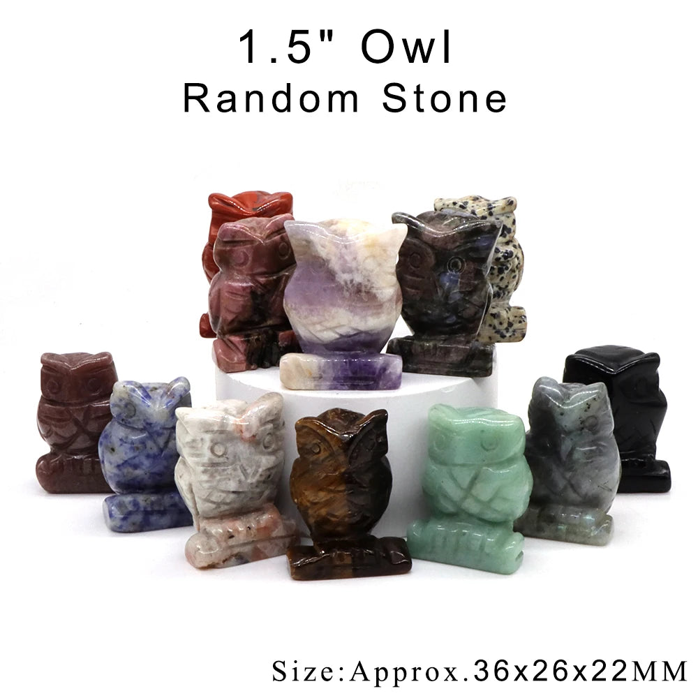 12pc/ Set Mix Natural Random Crystals and Stones Animals