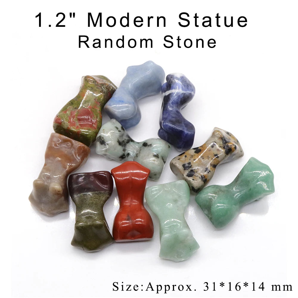 12pc/ Set Mix Natural Random Crystals and Stones Animals